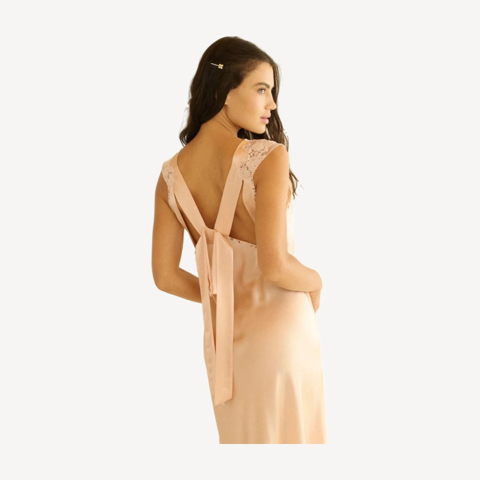 MARCELLE DRESS -- PEACH SORBET