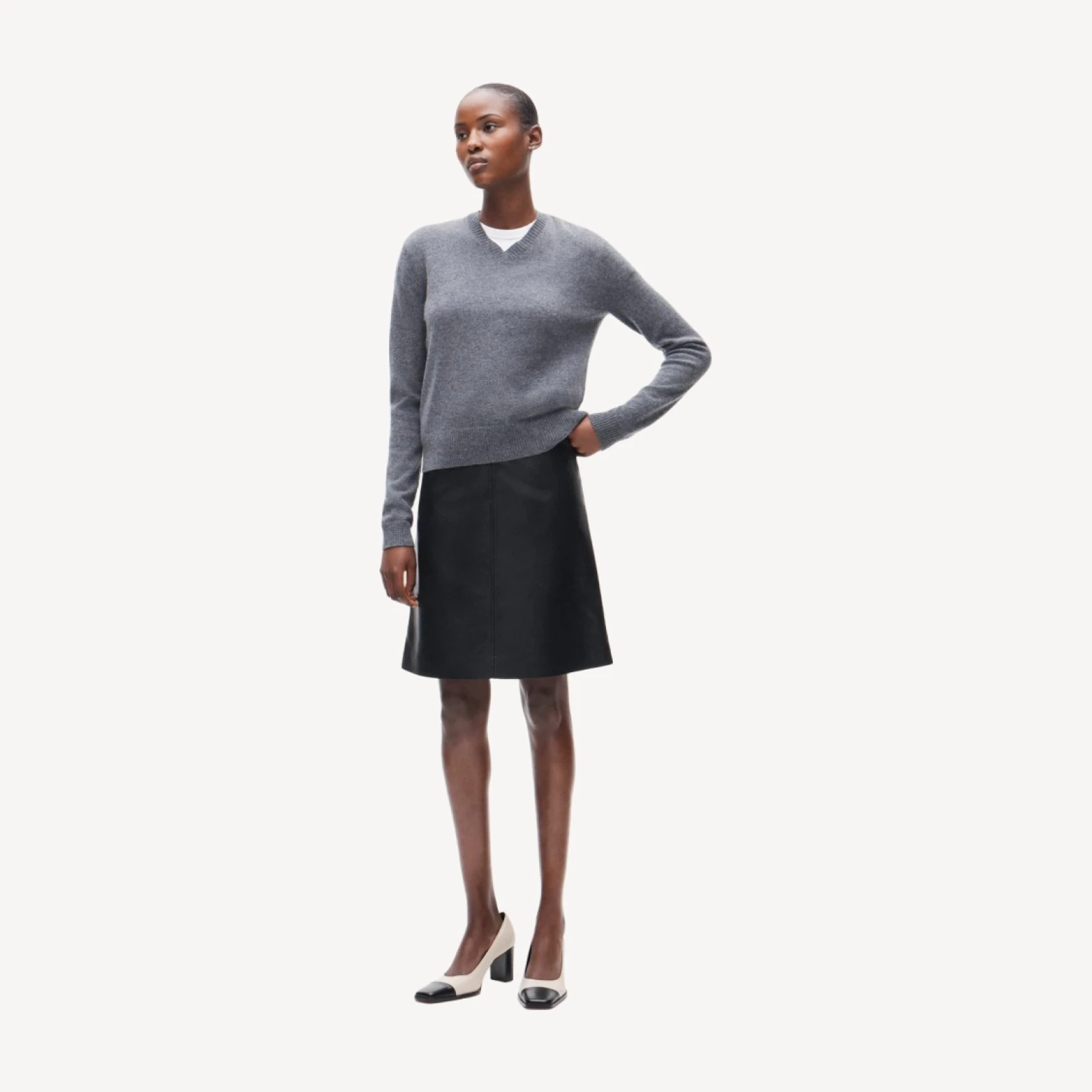 Fairfax skirt in faux leather