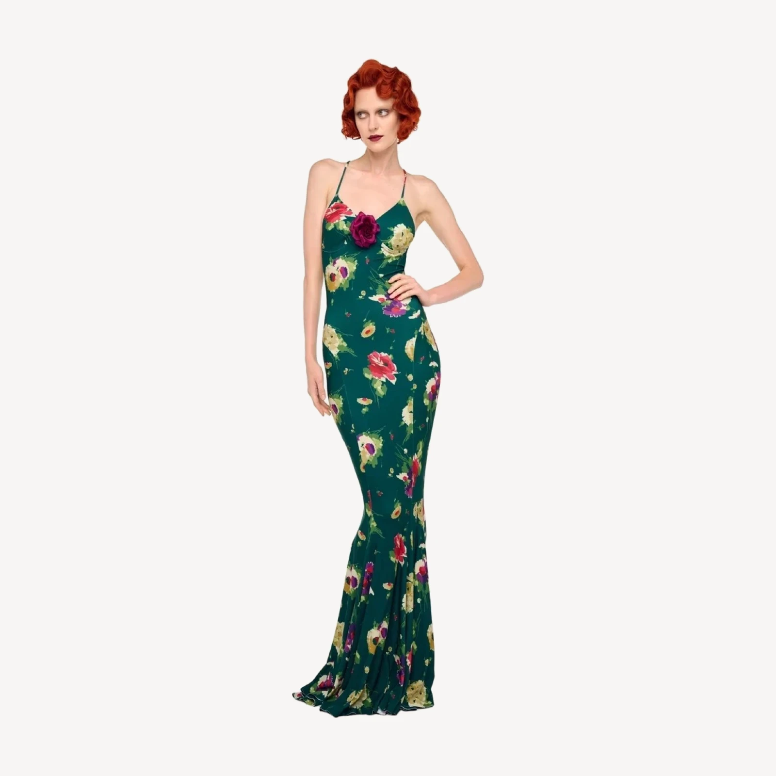 LOW BACK SLIP FISHTAIL GOWN