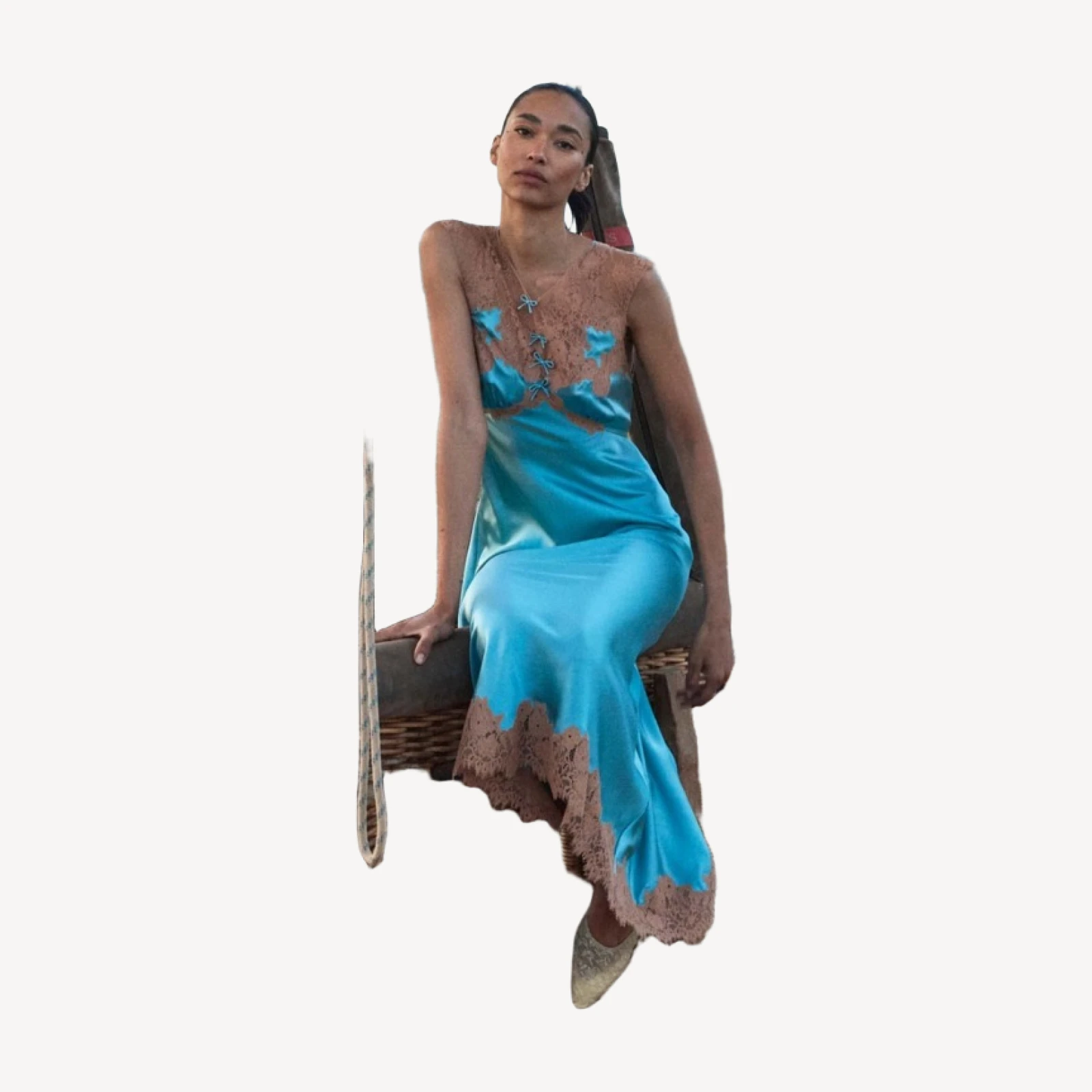 MARCELLE DRESS -- DEEP AQUAMARINE