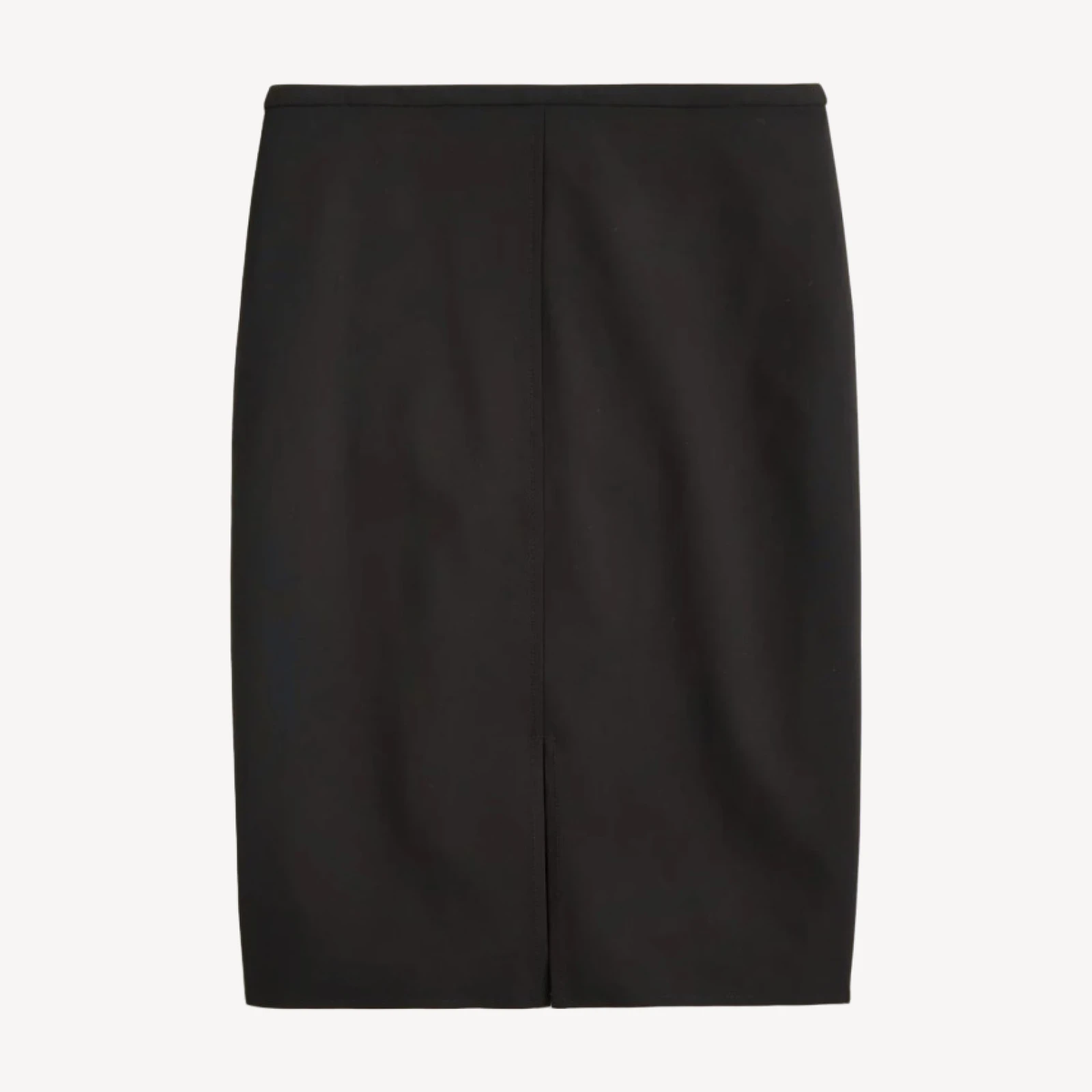 Pencil knee-length skirt in Italian bi-stretch wool blend