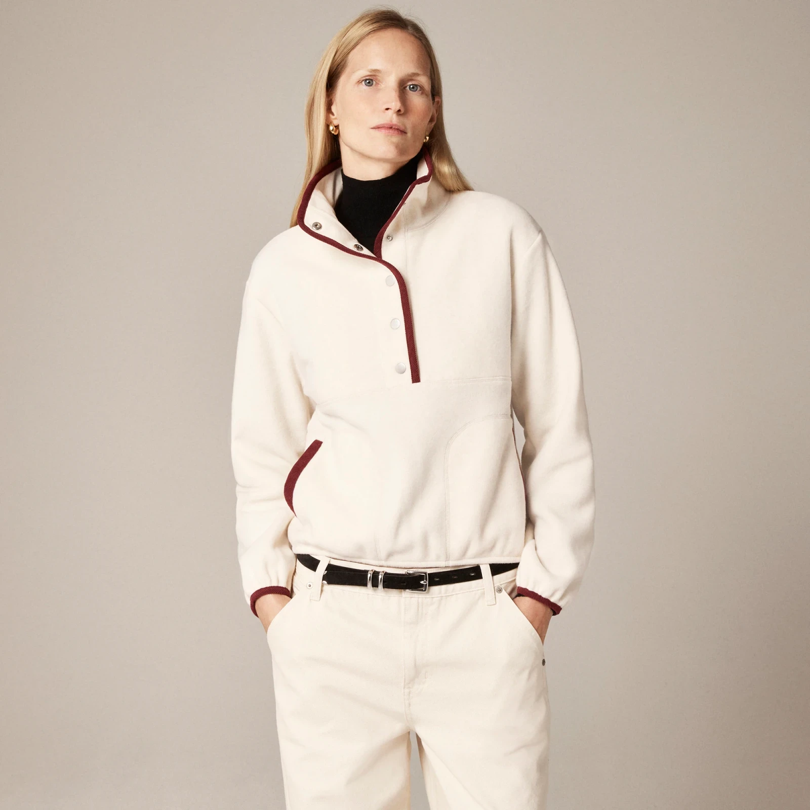 Warm-up fleece pullover
