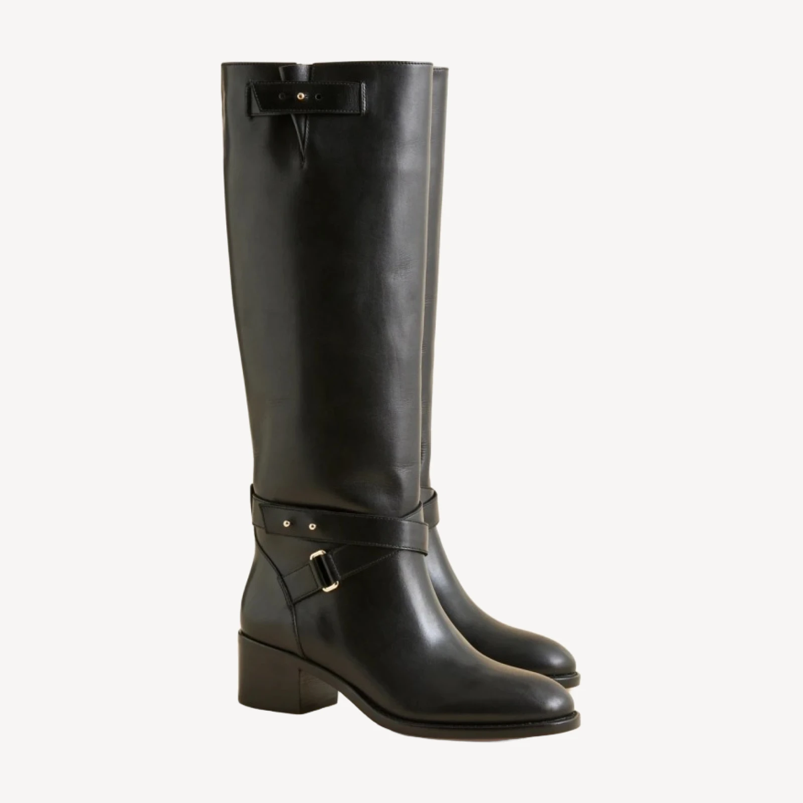 Ryder knee-high boots in leather
