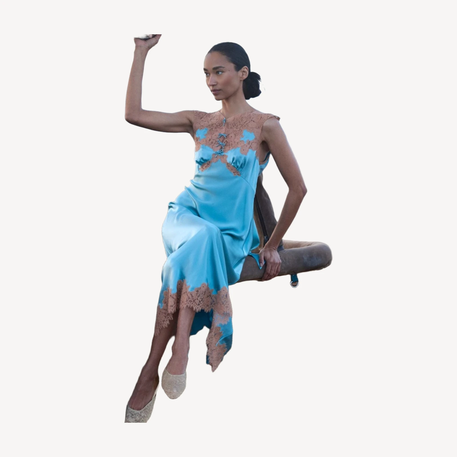 MARCELLE DRESS -- DEEP AQUAMARINE