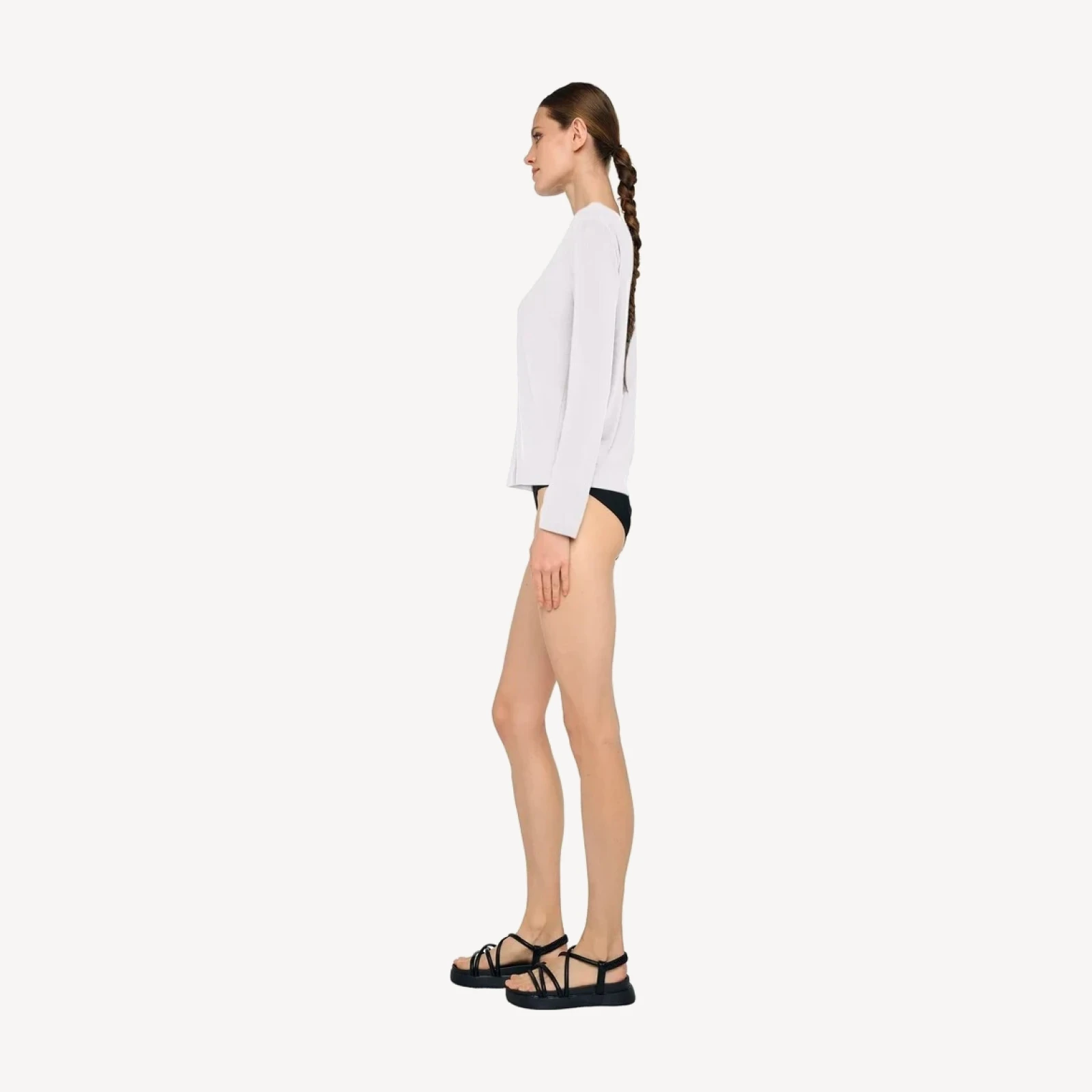 LONG SLEEVE PEASANT CROPPED TOP