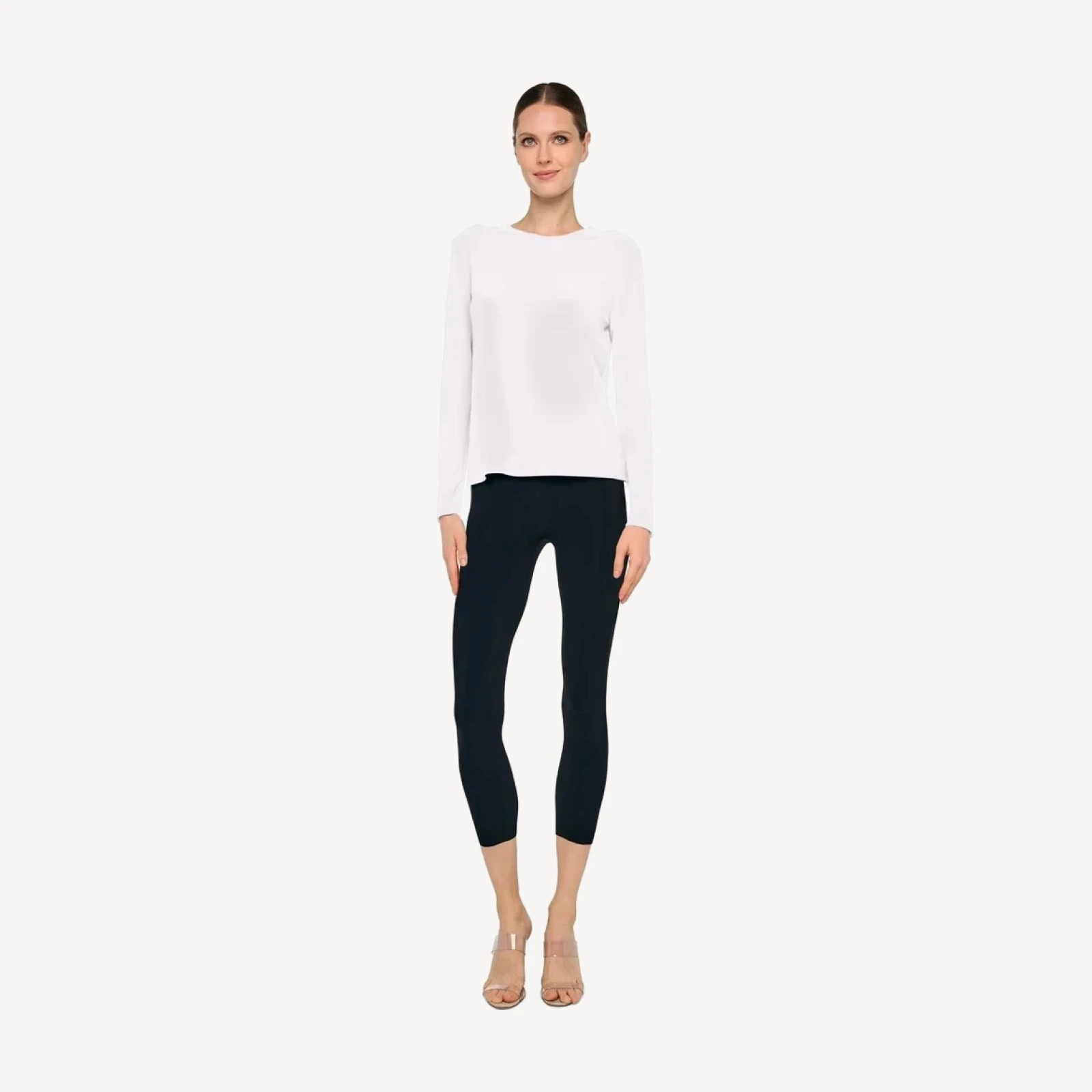 LONG SLEEVE PEASANT CROPPED TOP