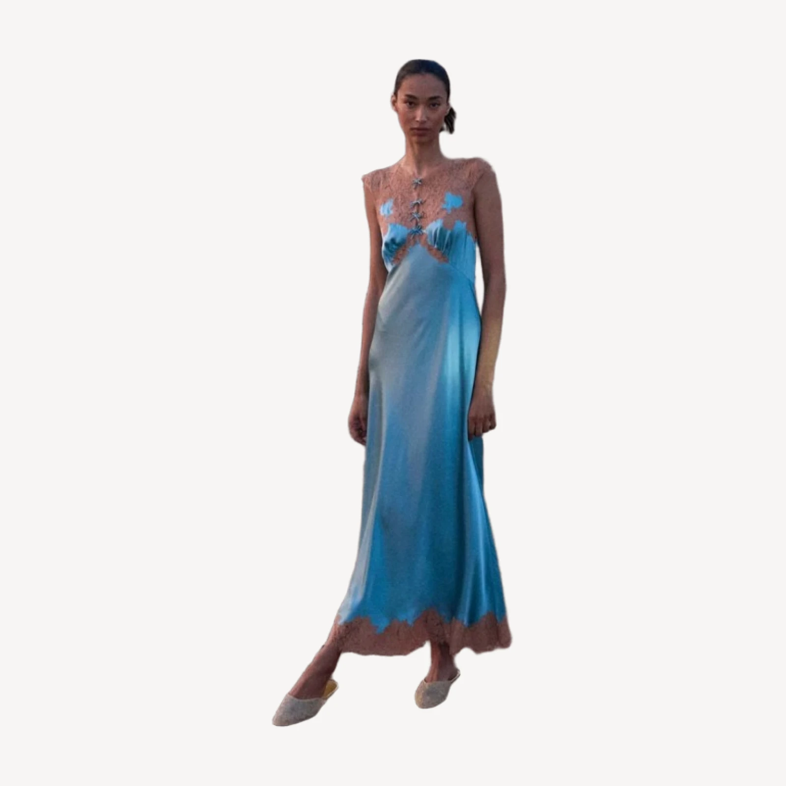 MARCELLE DRESS -- DEEP AQUAMARINE