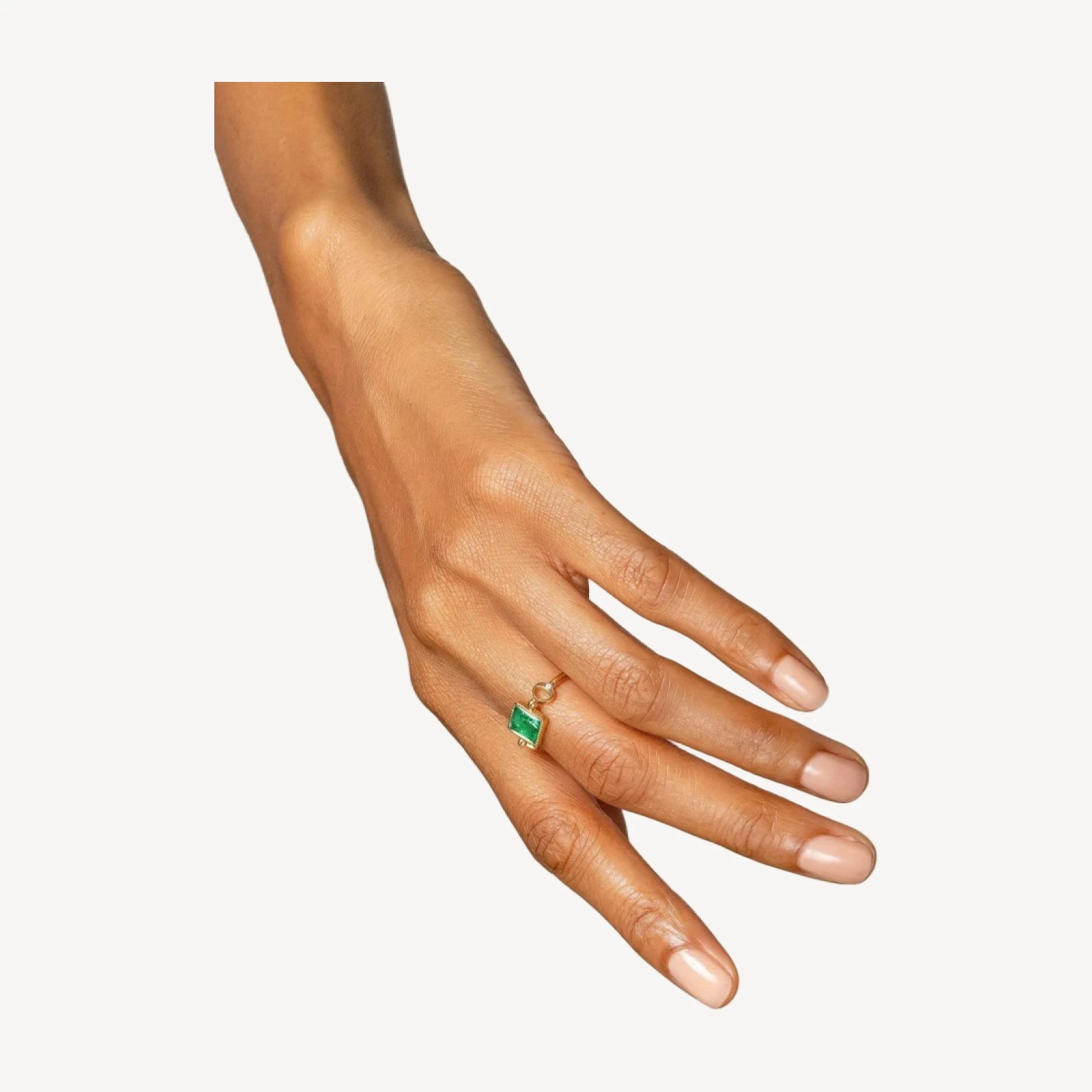 Emerald Moon Ring