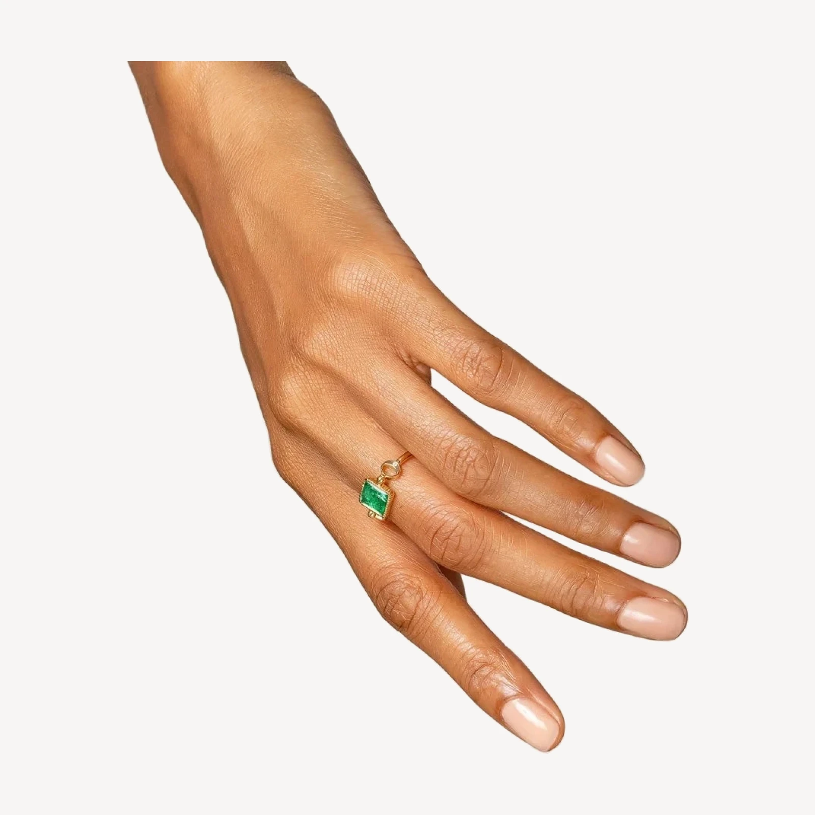 Emerald Moon Ring