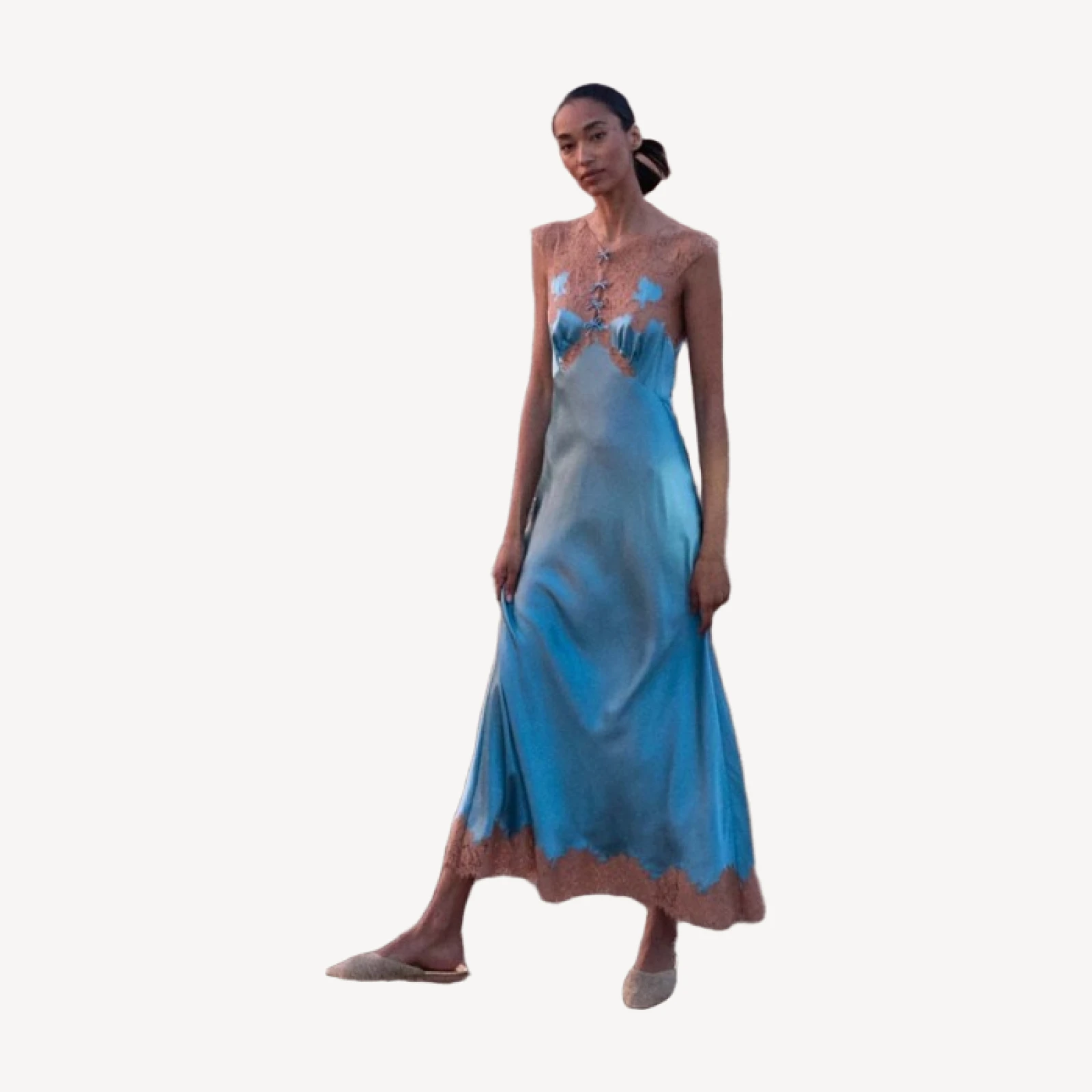 MARCELLE DRESS -- DEEP AQUAMARINE
