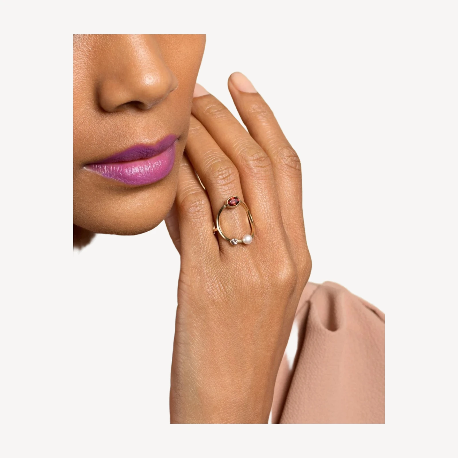Trilogy Ring - Garnet