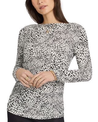 Nydj Gathered Boat Neck Top