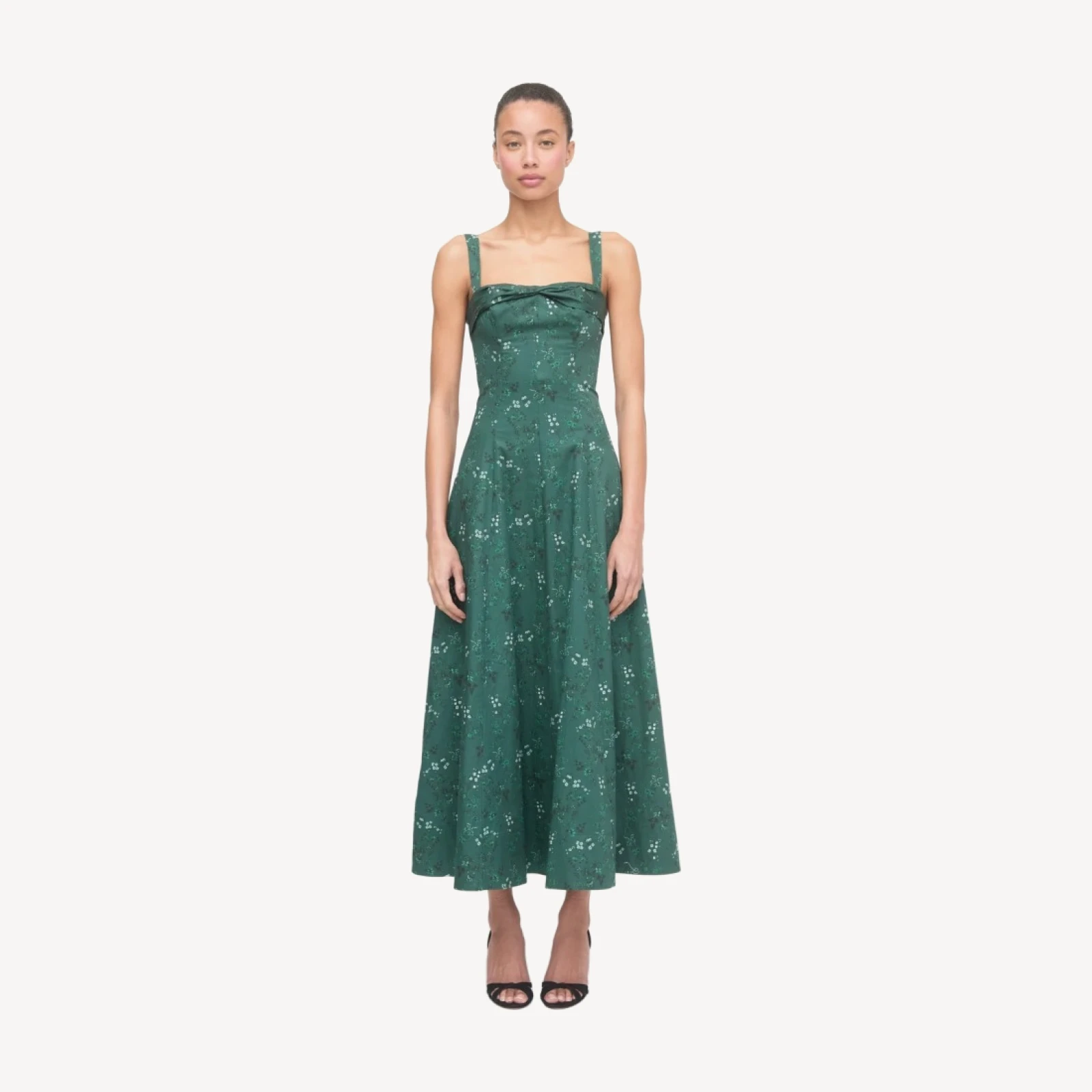 The Jude Dress - Green Scallop Bow Chintz
