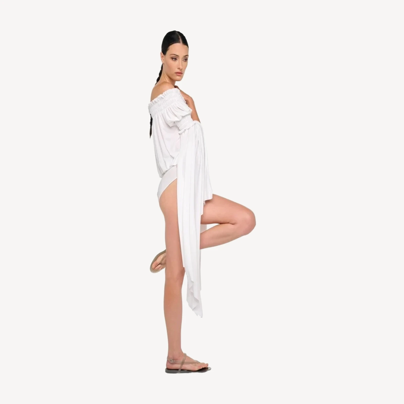HANDKERCHIEF SLEEVE PEASANT BODYSUIT