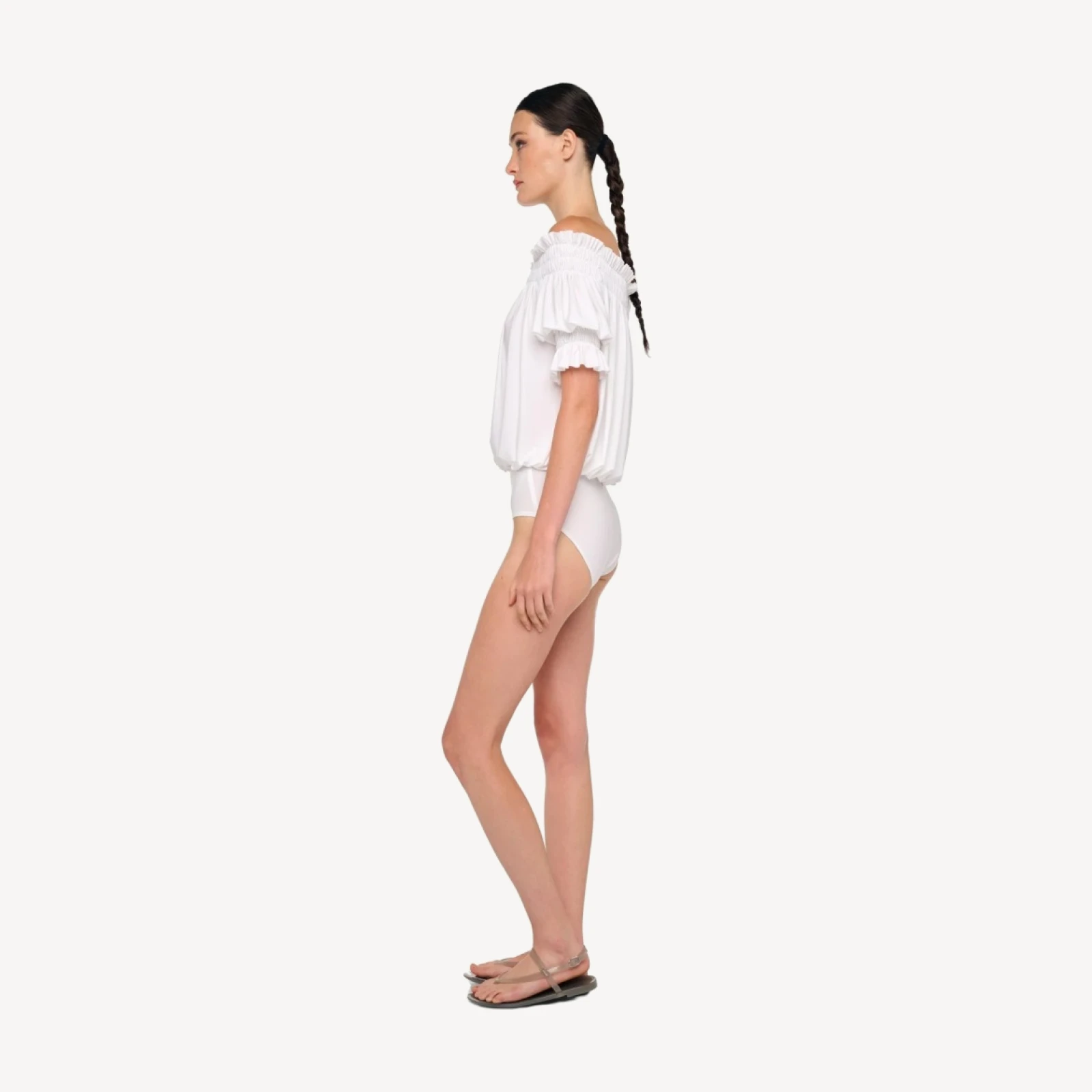 SHORT SLEEVE PEASANT BODYSUIT