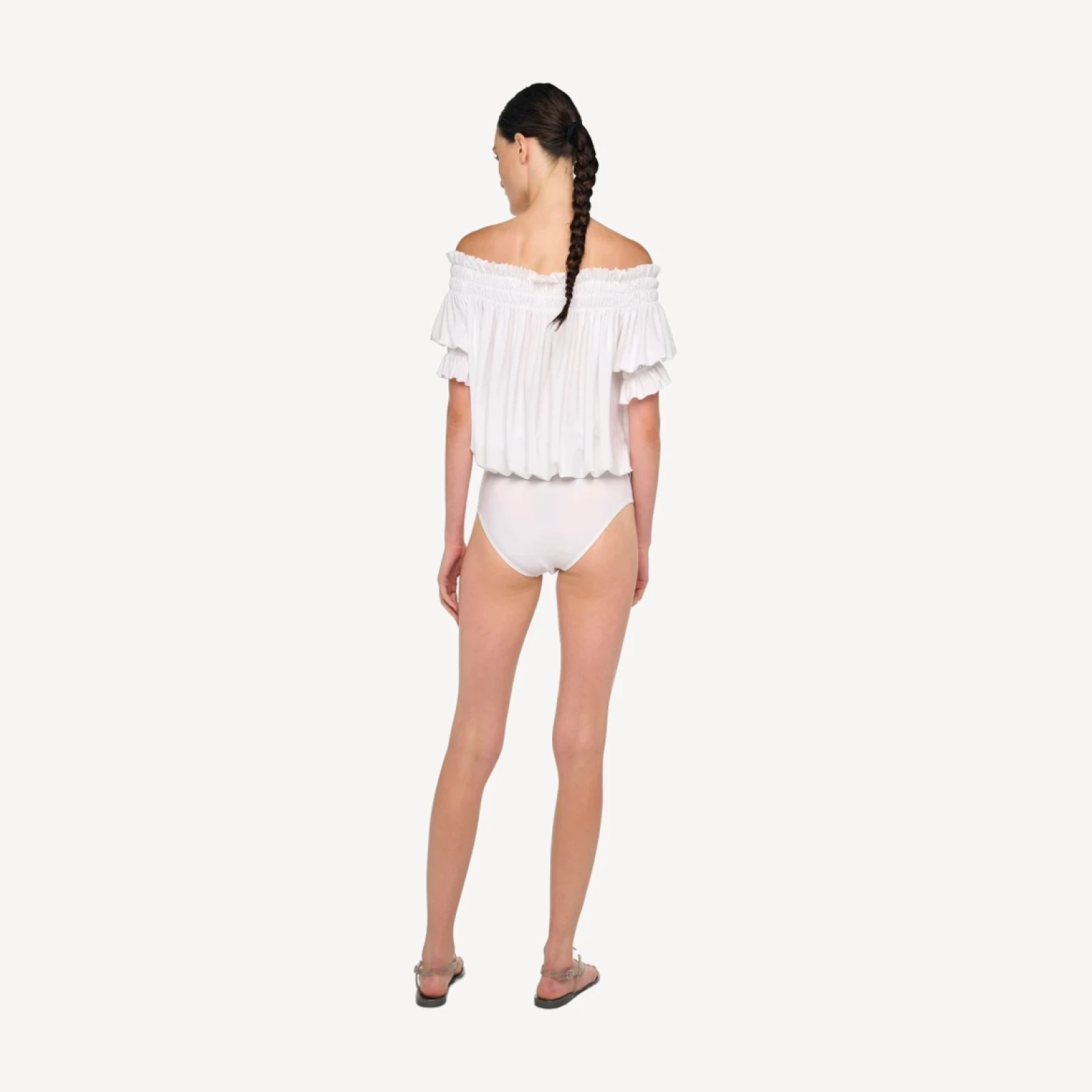 SHORT SLEEVE PEASANT BODYSUIT