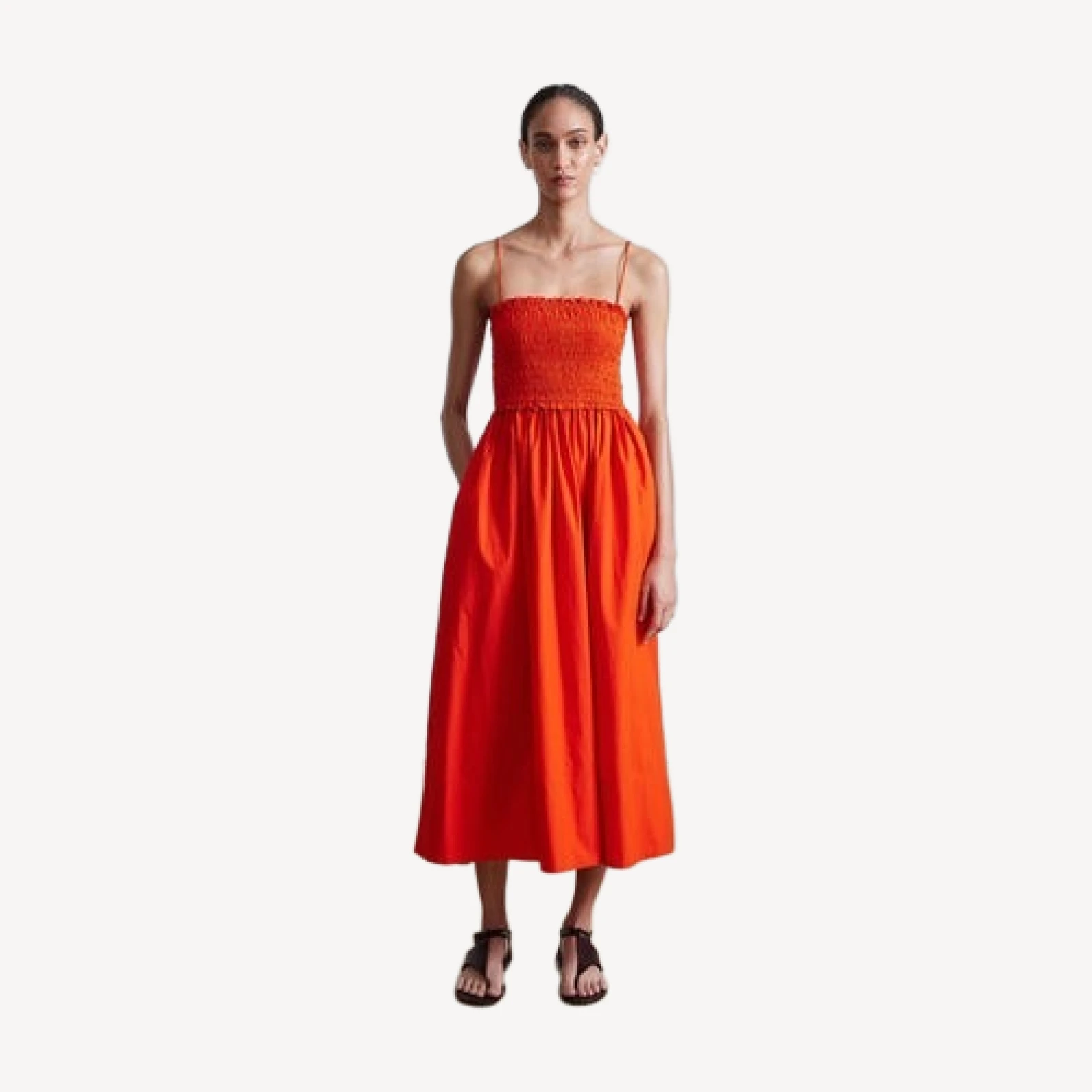 Porta Smocked Spaghetti Dress