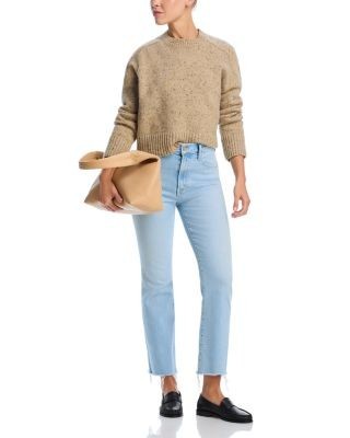 Mother Petites Lil' Hustler High Rise Cropped Flared Jeans in Ball in Your Court