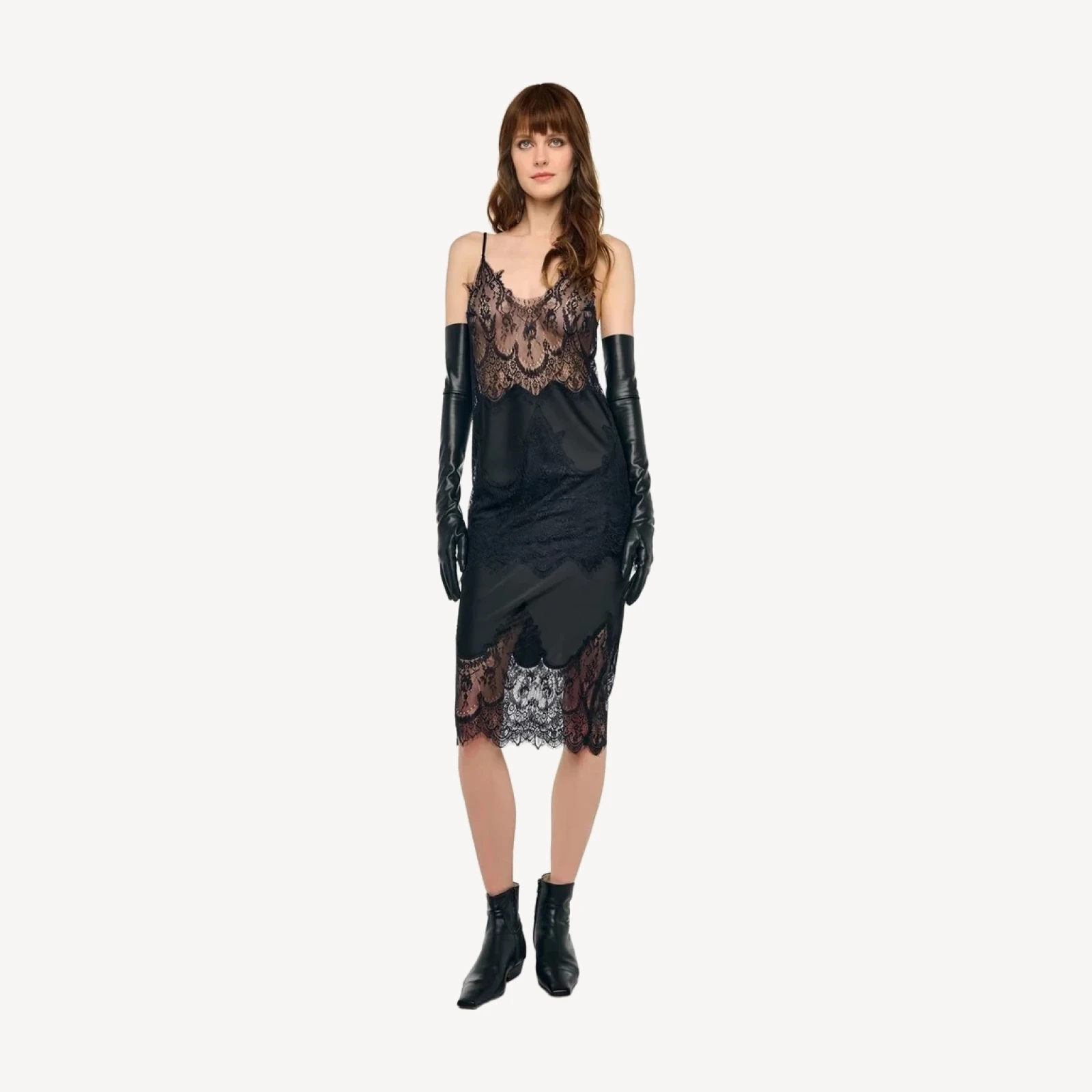 BIAS SLIP TOP WITH LACE