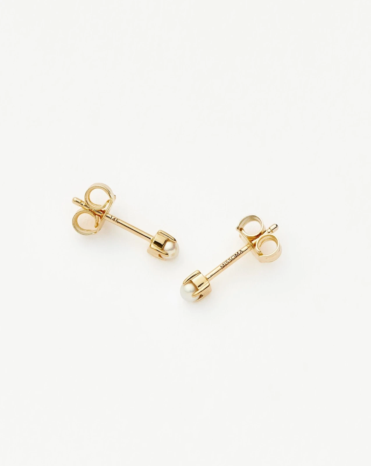 Solid Gold Pearl Stud Earrings | 9ct Solid Yellow Gold/Pearl, photo 5