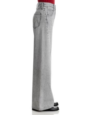 Mother The Lemon Twist Sneak High Rise Wide Leg Jeans in Rocky Road