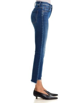 Mother The Insider Ankle Step Fray High Rise Jeans in Cosmic Cowgirl