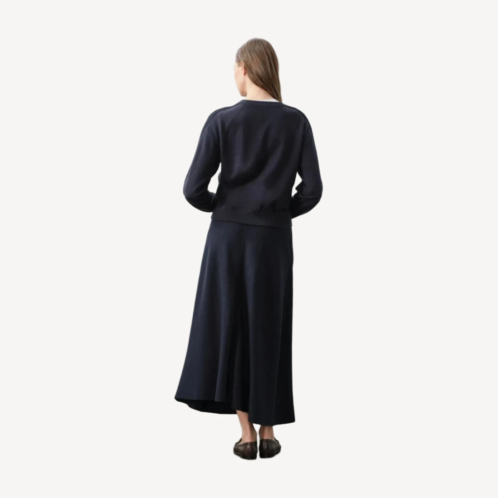 MAGLIA GIROCOLLO IN COTONE E CASHMERE KATIE - BLU NAVY