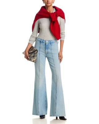 Mother The Seamed Doozy Heel High Rise Flare Leg Jeans in Out Of This World