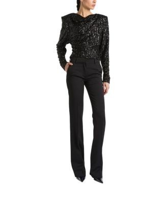 Balmain Sequinned Top with Bow