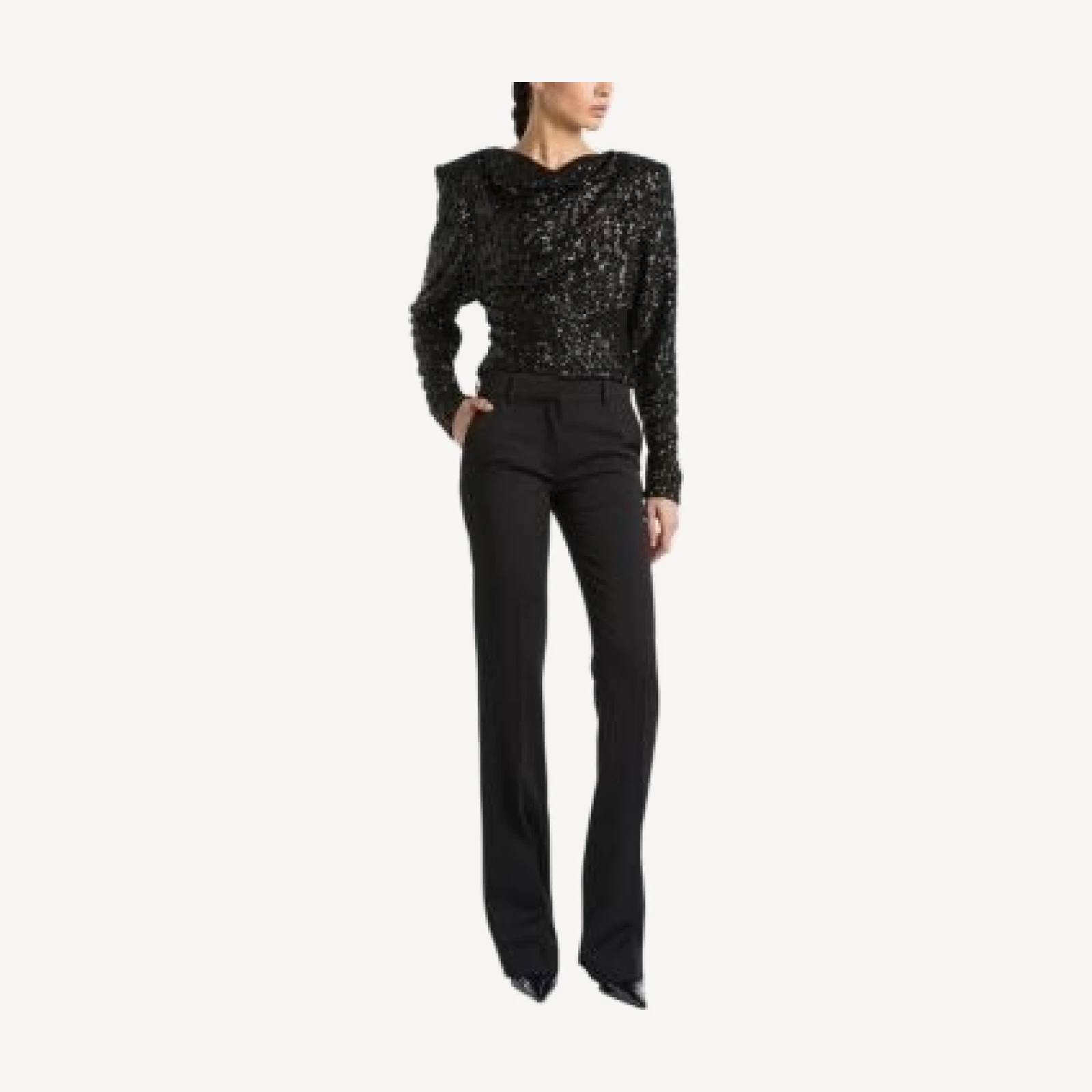 Balmain Sequinned Top with Bow