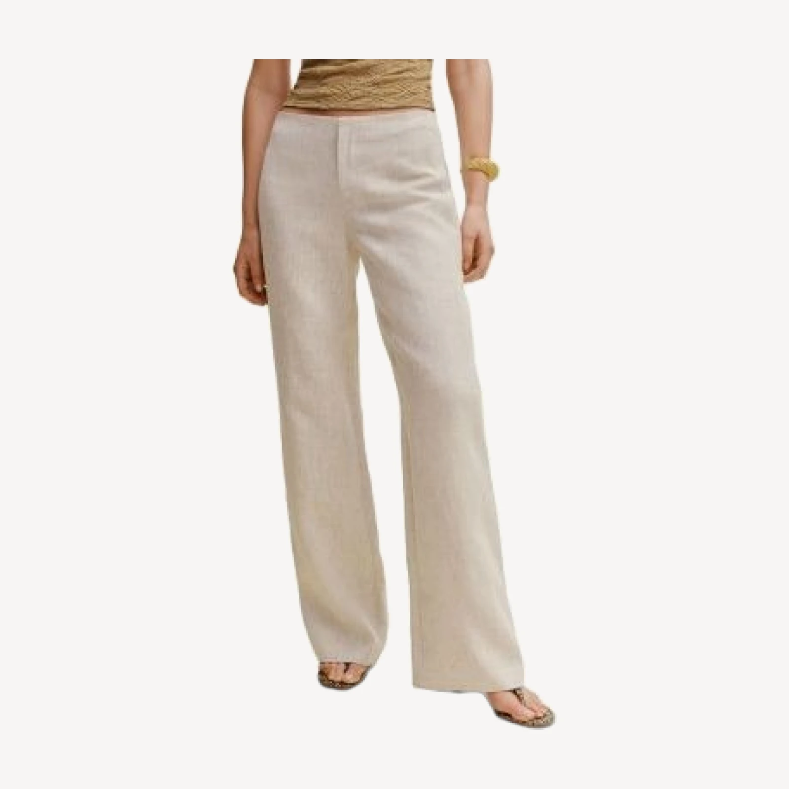 Reformation Vida Linen Low Rise Pants