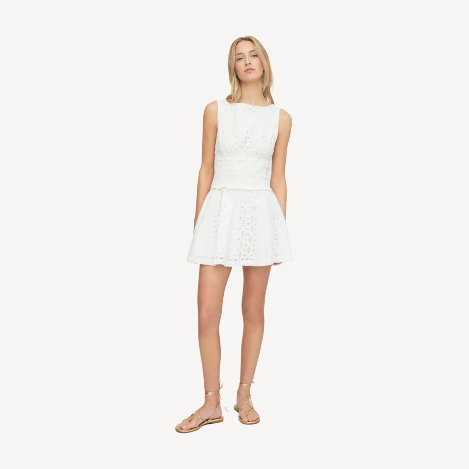 The Joanna Dress - White Floral Broderie