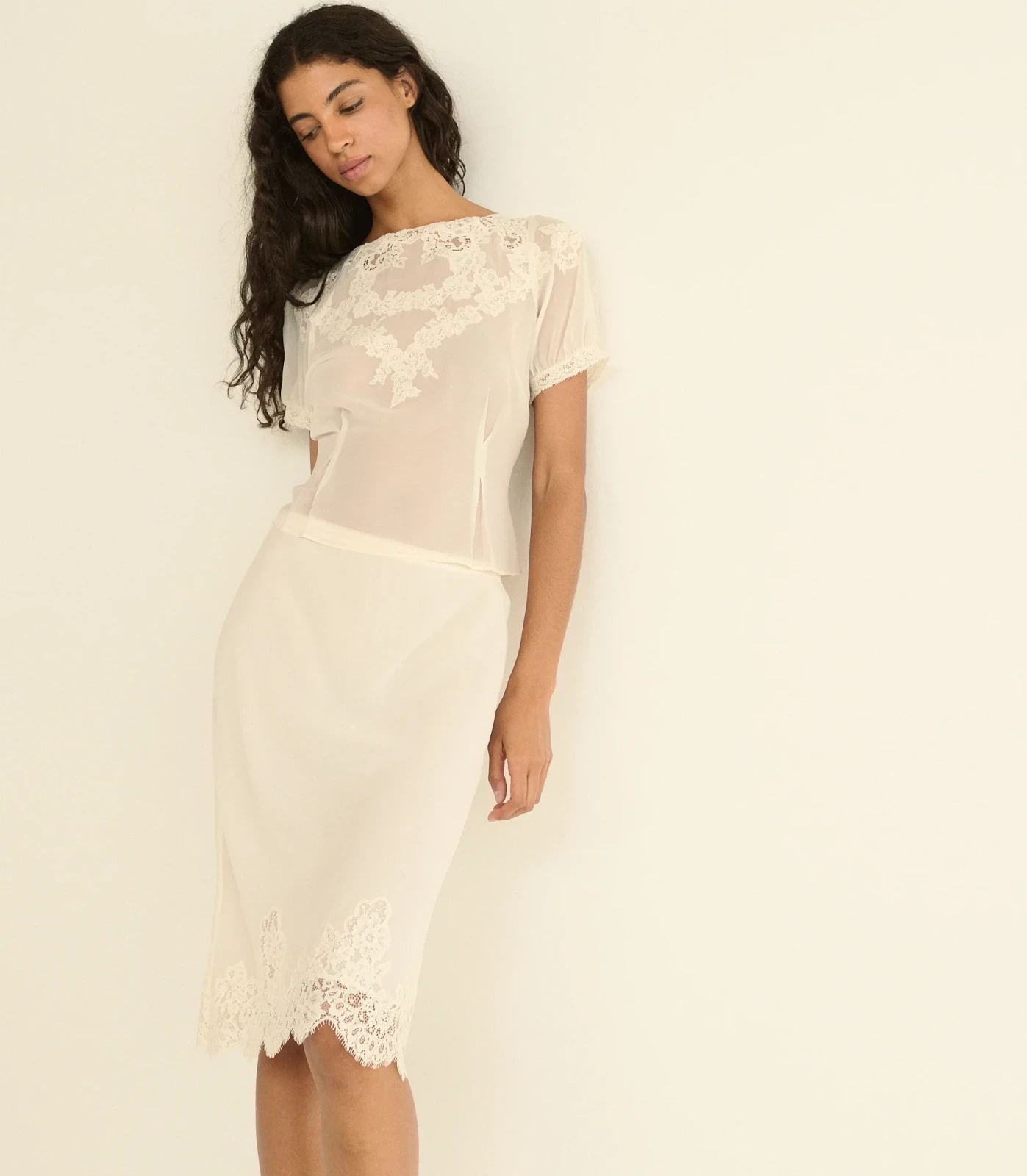 ELOWETTE SKIRT -- SEA SALT