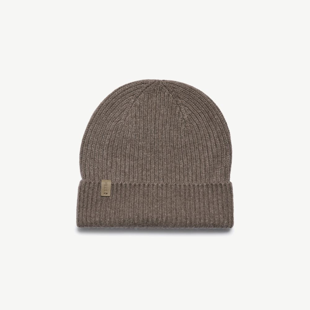 Westray Ribbed Cashmere Beanie - Otter