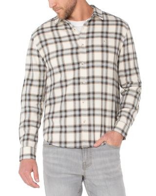 Liverpool Los Angeles Long Sleeved Curved Yoke Regular Fit Button Down Shirt