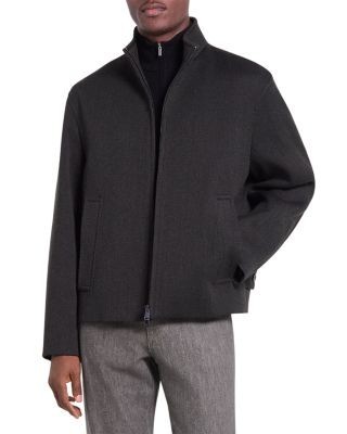 Theory Gans Wool Stand Collar Zip Jacket