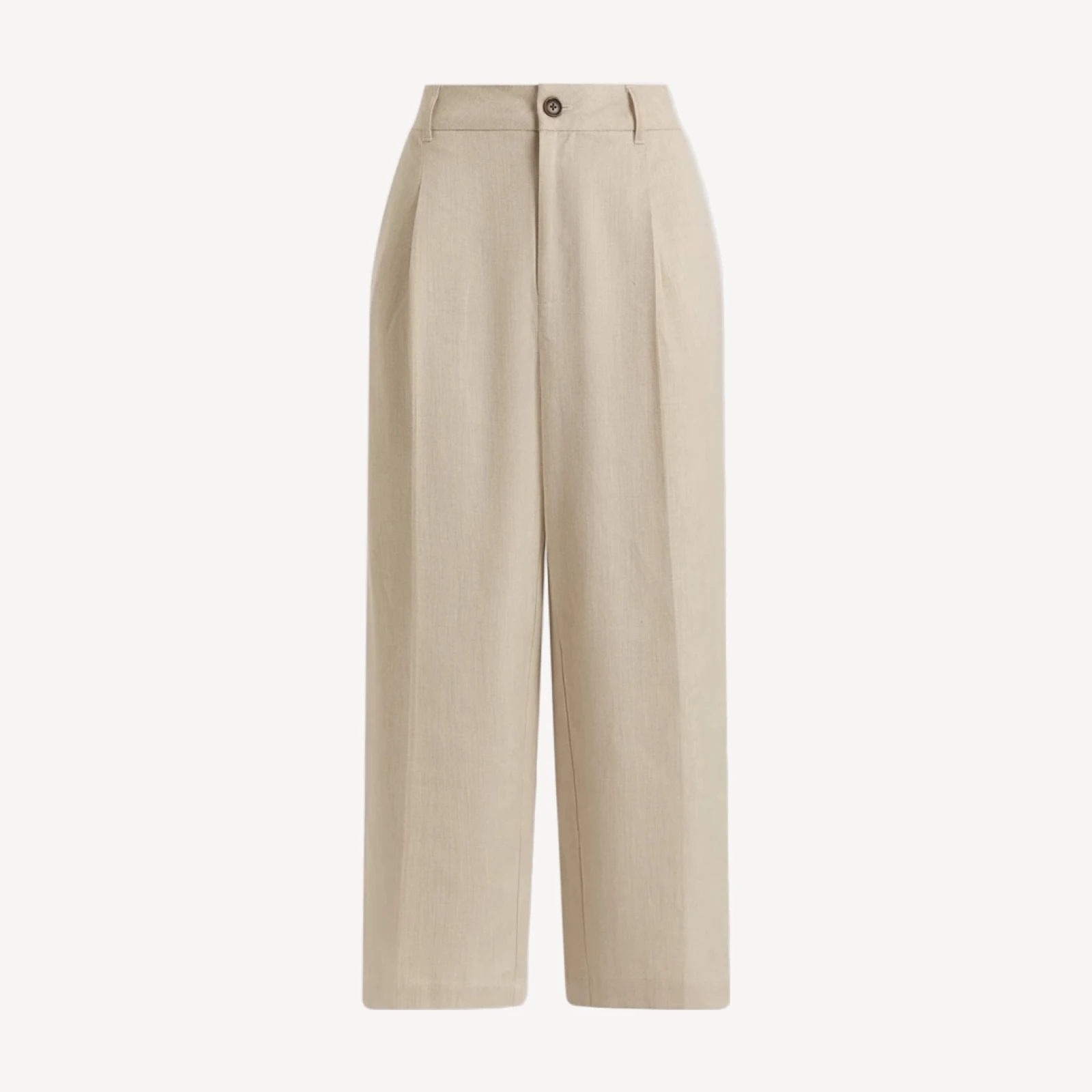 Soft Cotton Crop Wide Leg Trouser