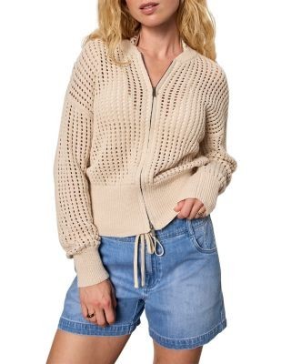 Sanctuary Laguna Openwork Bomber Sweater