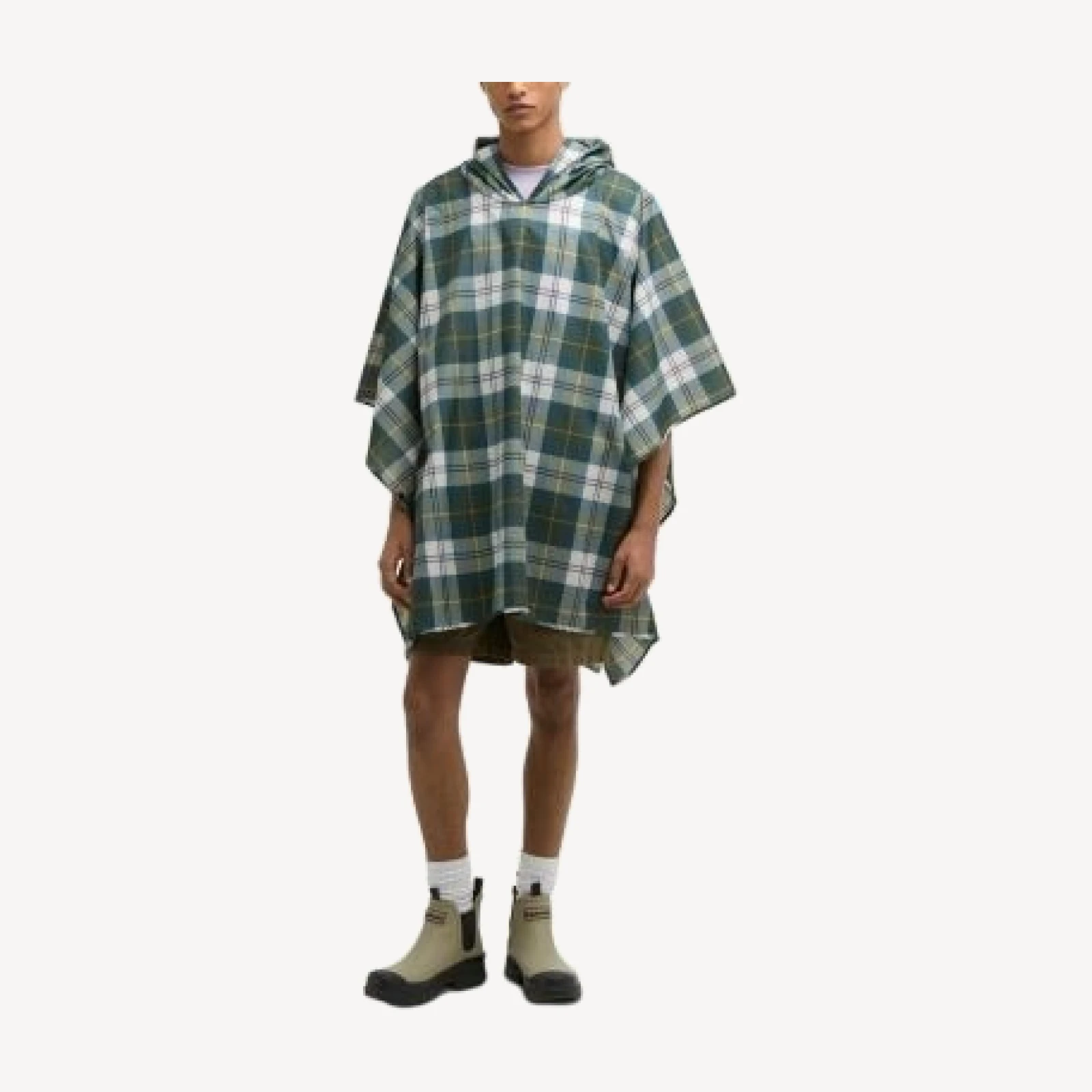 Barbour Tartan Hooded Poncho
