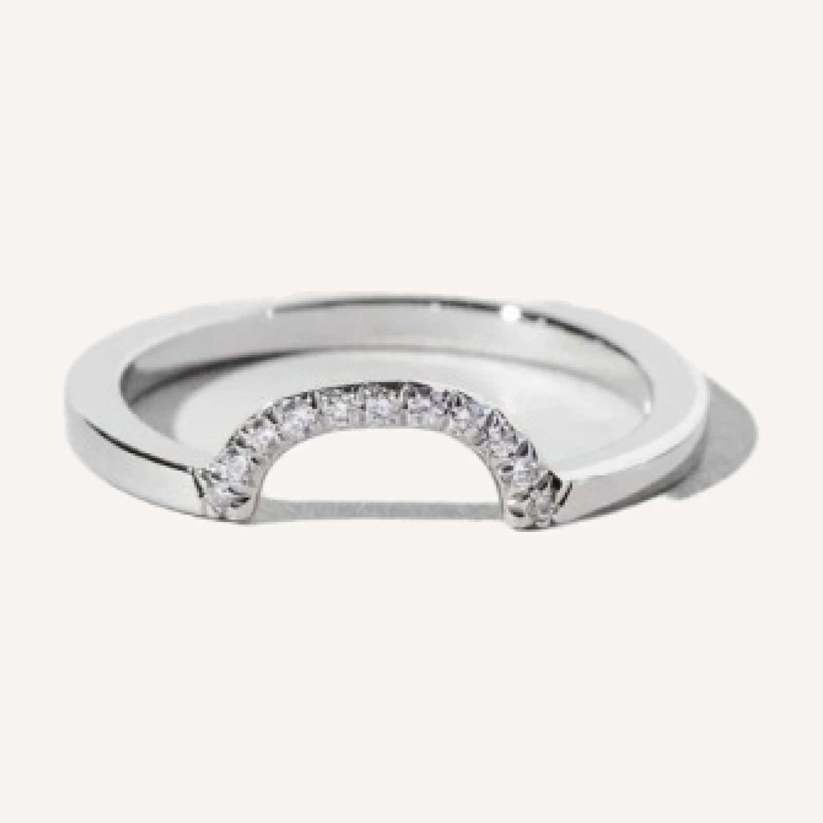 Mini Half Hoop Band - Pavé
