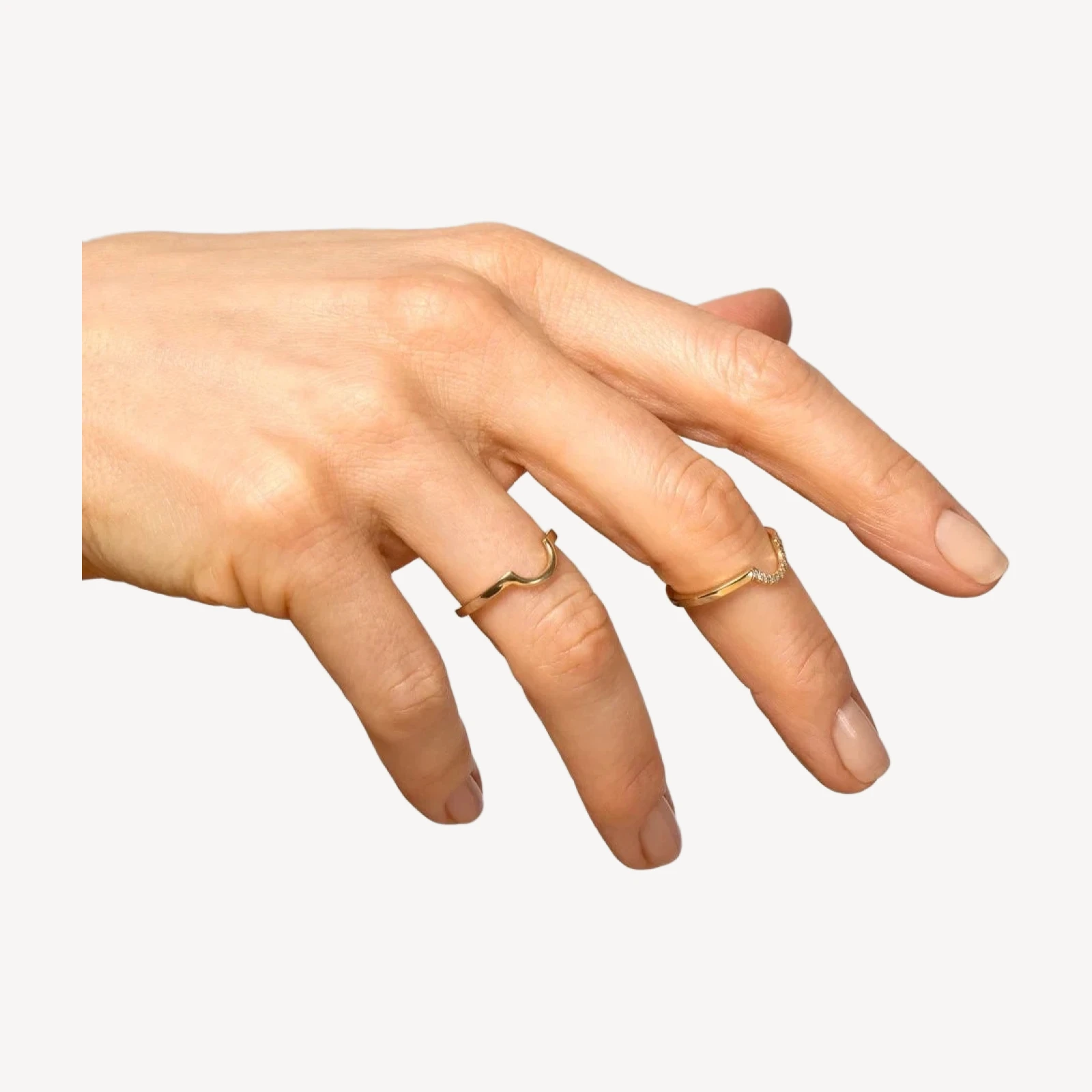 Mini Half Hoop Band - Pavé