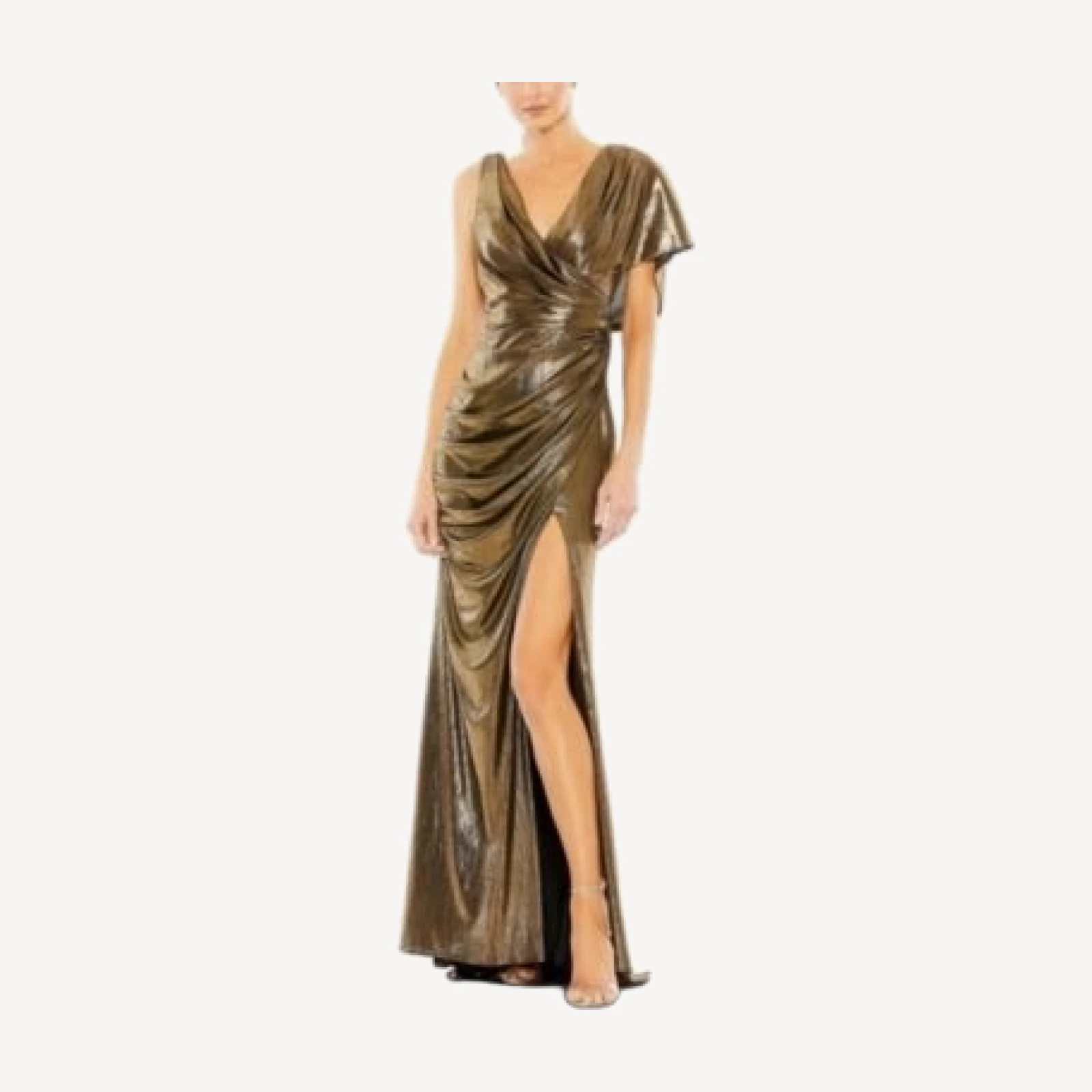 Mac Duggal Asymmetrical Draped Trumpet Gown