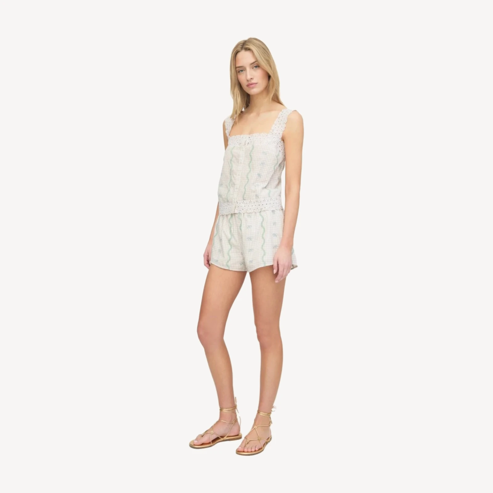 The Elroy Top - Gingham Vine