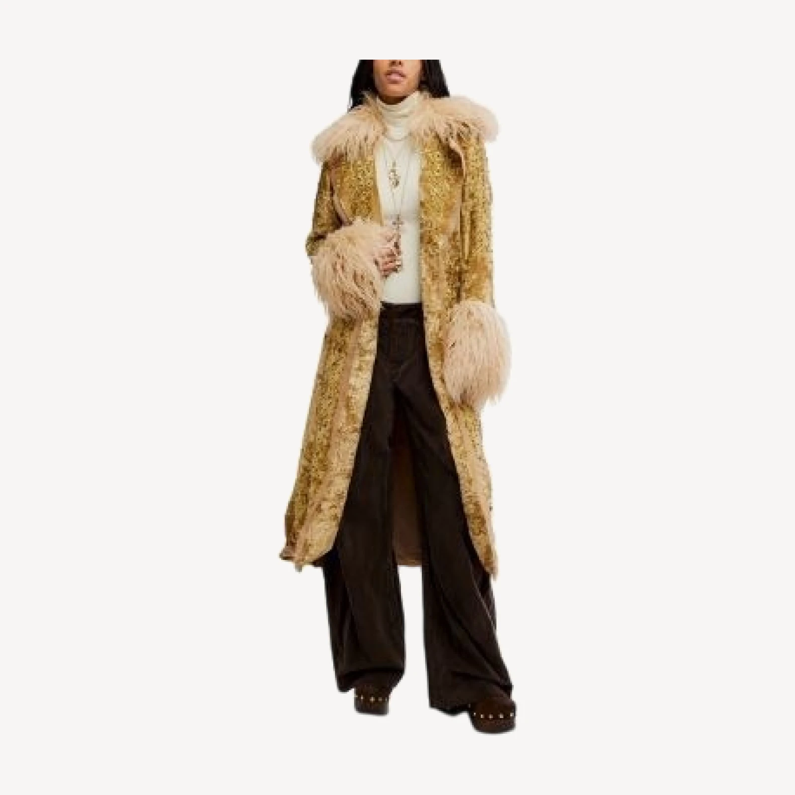 Free People Pyre Embellished Duster Cardigan Sweater