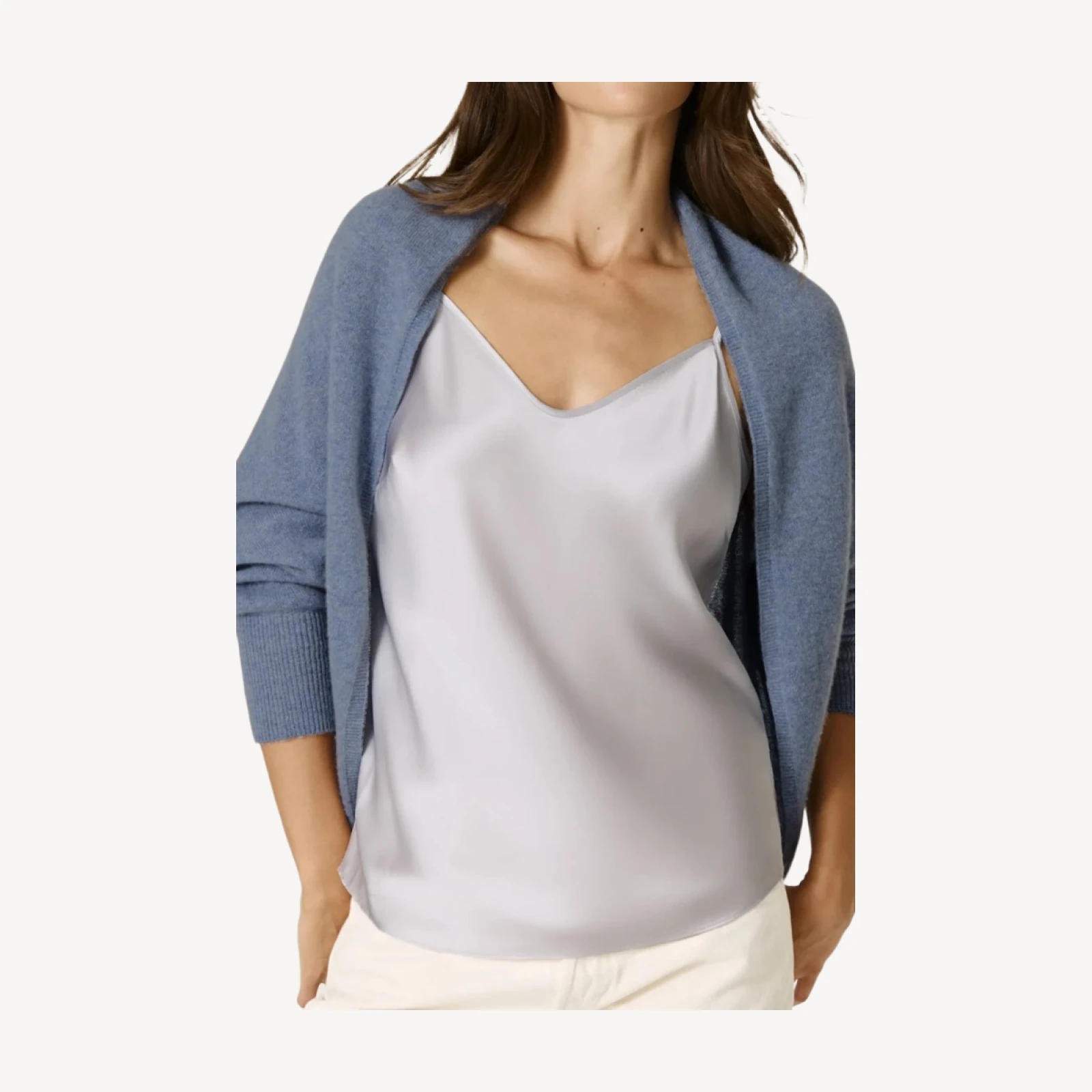 Coprispalle MELI in cashmere leggerissimo - Blu mélange