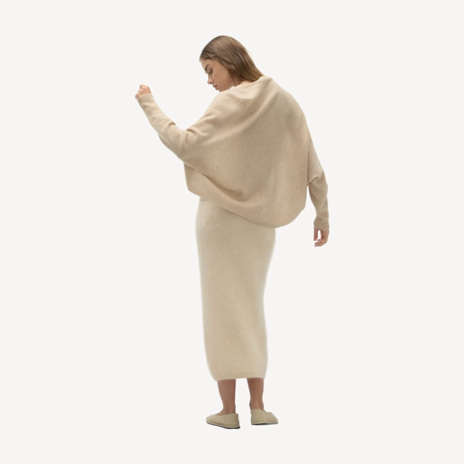 SCALDACUORE IN CASHMERE MELI FEATHERWEIGHT - FLAX