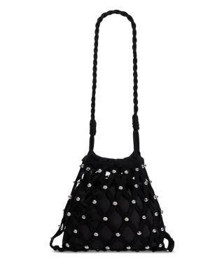 Sandro Soane Studded Net Mesh Bucket Bag