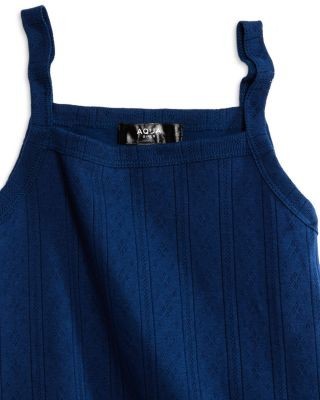 Aqua Girls' Cutaway Pointelle Tank Top, Little Kid, Big Kid - Exclusive