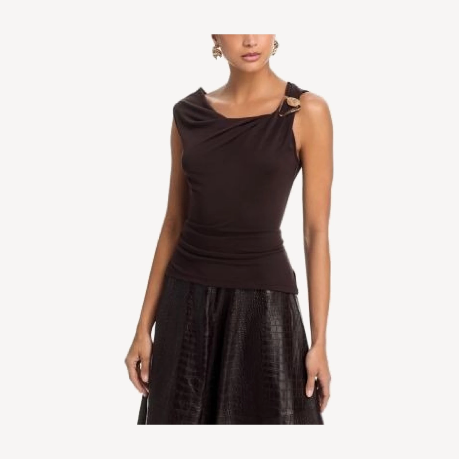 Aqua Jersey Hardware Sleeveless Top - Exclusive