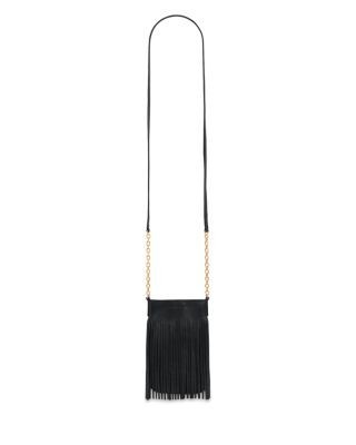 Gerard Darel Charlotte Fringe Leather Crossbody Phone Bag